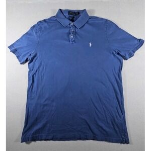 Polo Ralph Lauren Polo Shirt Short Sleeve Mens Classic Fit Large Blue
